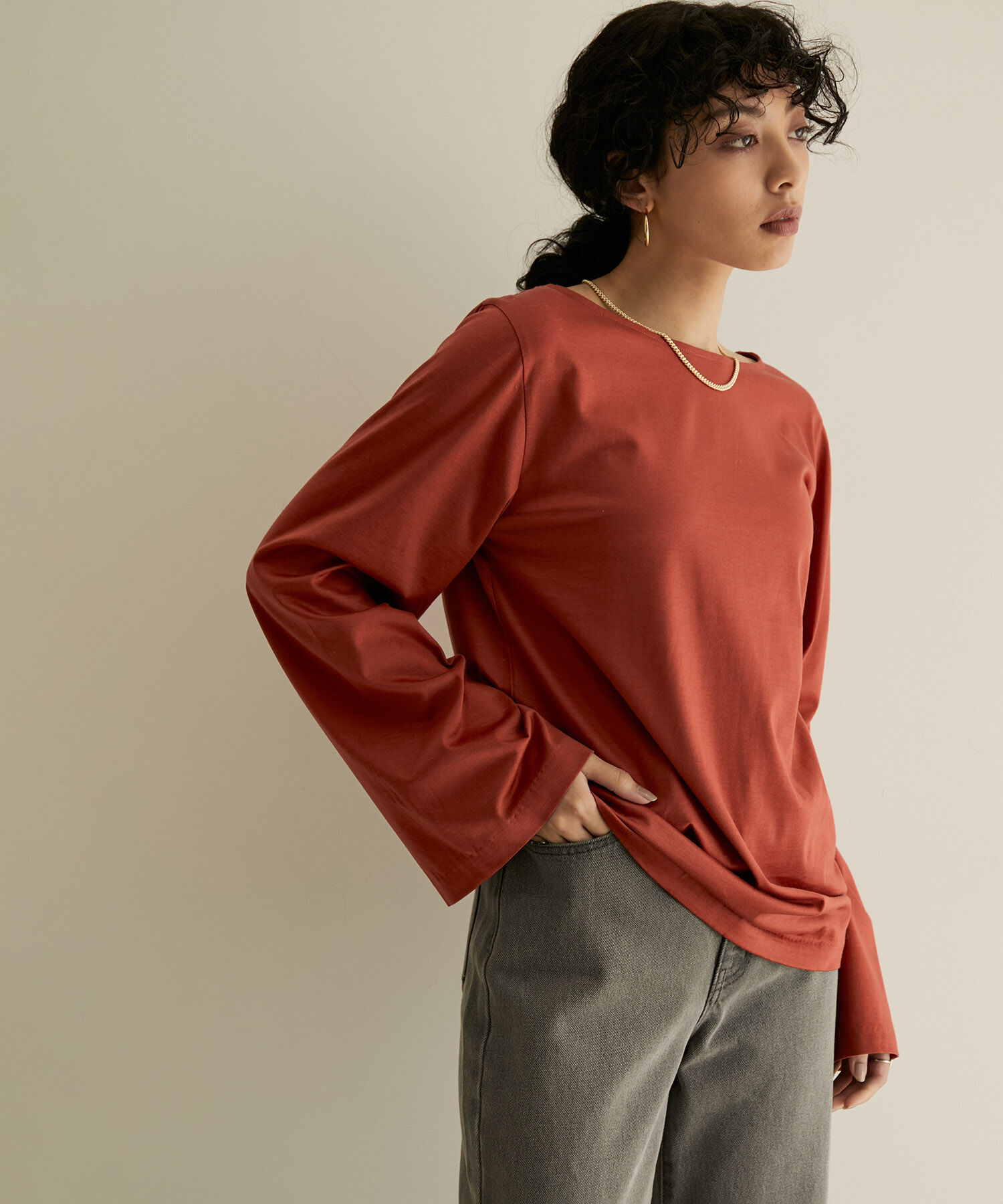 SALON adam et rope'「【UVカット】prima zymフレアースリーブTシャツ」|Tシャツ・カットソー|