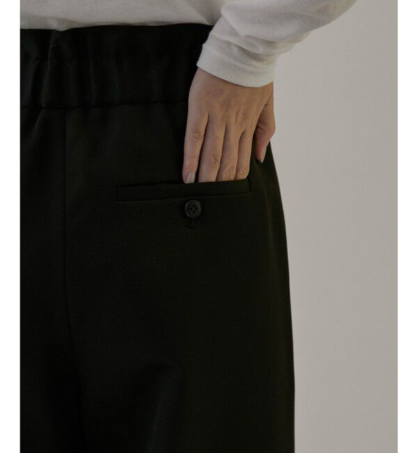 SALON adam et rope'「エコツイルスタイルアップワイドパンツ【洗える】」|チノ|