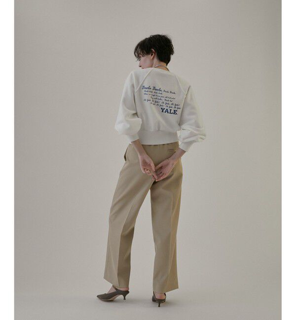 SALON adam et rope'「エコツイルスタイルアップワイドパンツ【洗える】」|チノ|