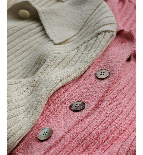 SALON adam et rope'「ローシルクリブニットポロシャツ」|ニット・セーター|