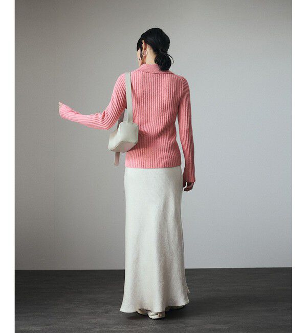 SALON adam et rope'「ローシルクリブニットポロシャツ」|ニット・セーター|