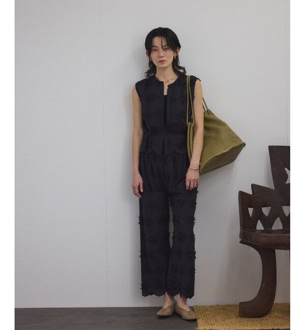 SALON adam et rope'「【WEB限定】３Dフラワーレースブラウス/ジレ［セットアップ対応］」|シャツ・ブラウス|