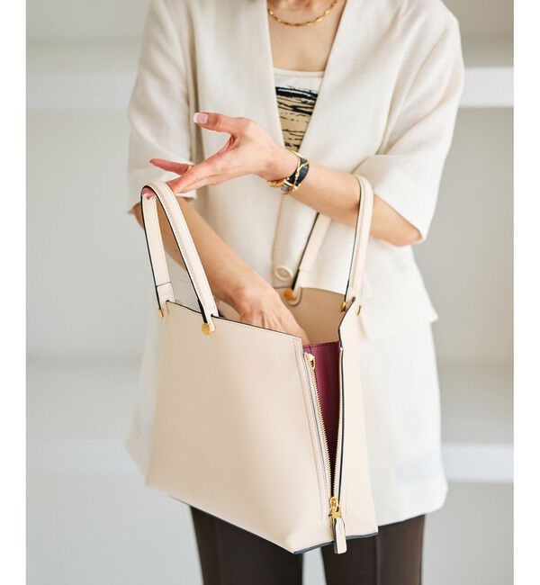 ROPE「【E'POR】Y BAG Medium【軽量】【メディア掲載】」|ハンドバッグ|ベージュ系(29)