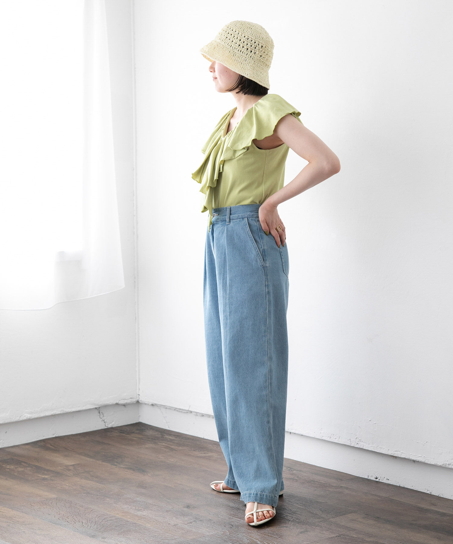 VIS「フリルカラーカットソートップス」|Tシャツ・カットソー|