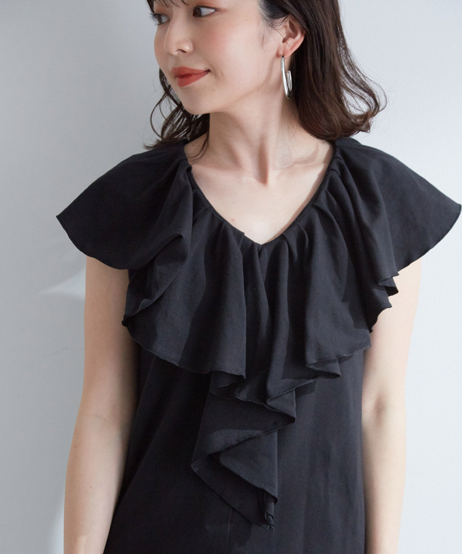 VIS「フリルカラーカットソートップス」|Tシャツ・カットソー|