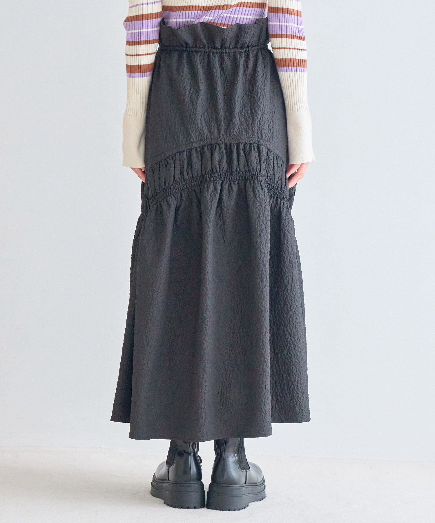 VIS「ぽこぽこドロストジャガードスカート」|スカート|