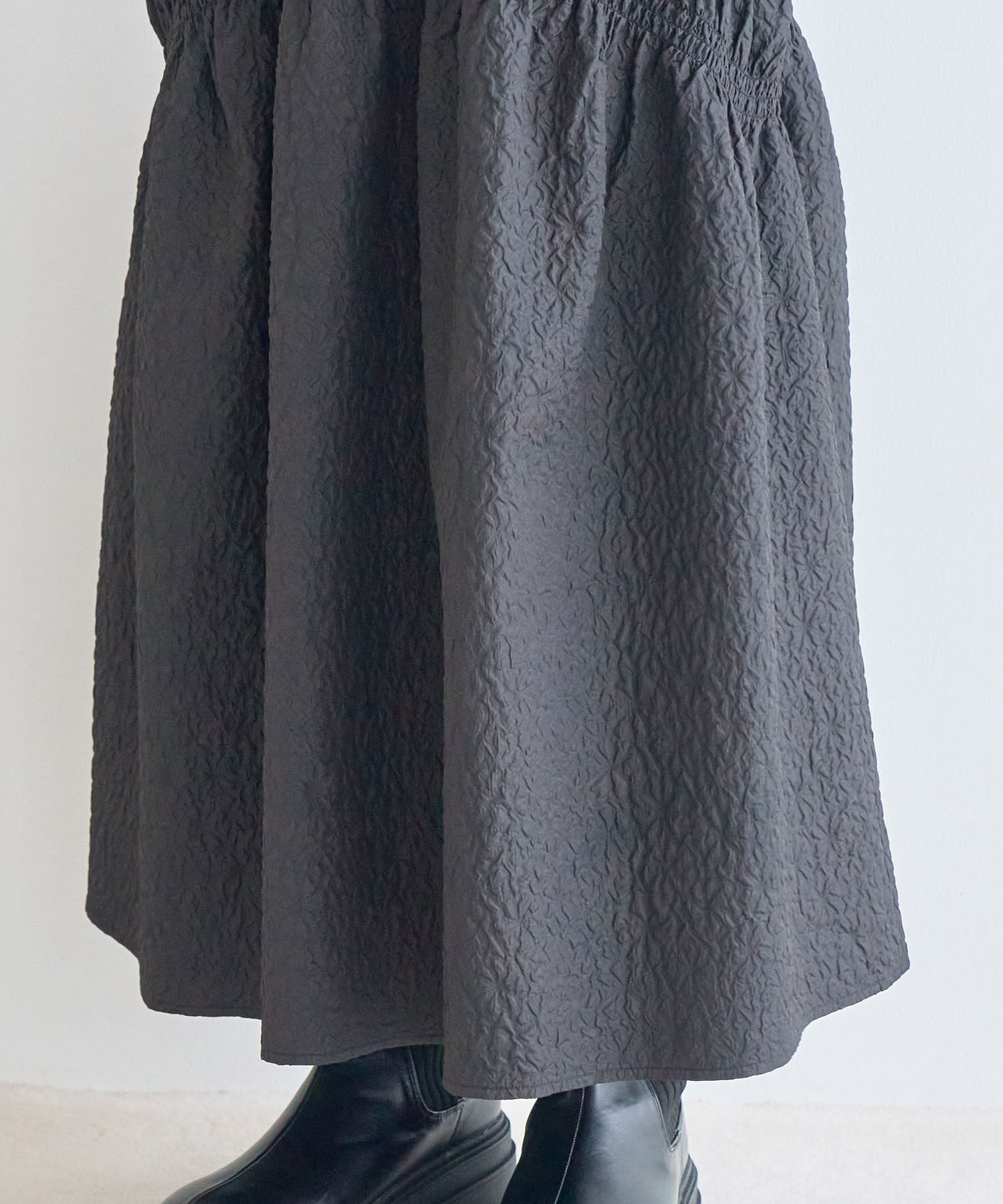 VIS「ぽこぽこドロストジャガードスカート」|スカート|