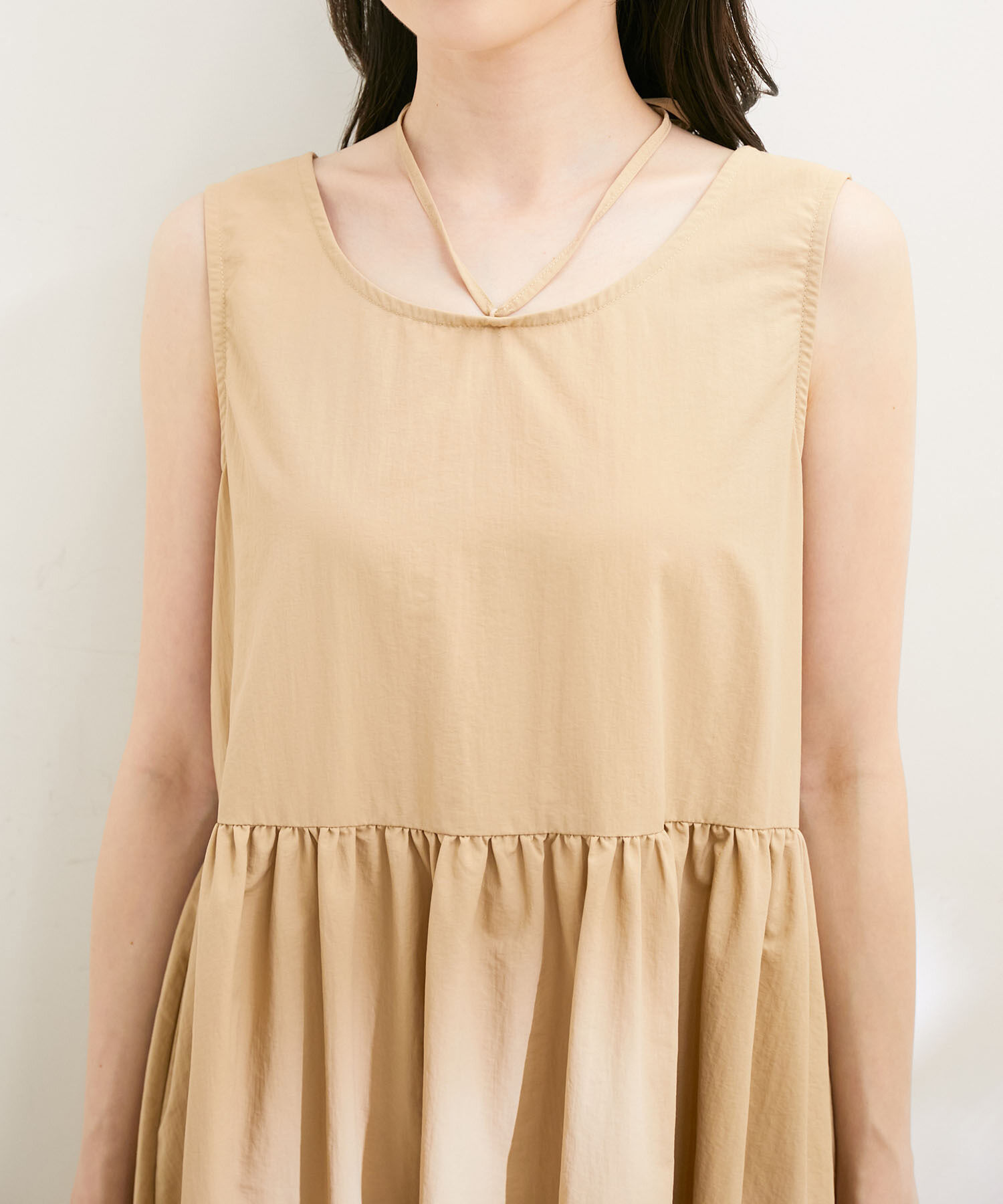 VIS「【選べる着丈・マルチWAY】ニットベスト付きワンピース【洗える】」|ワンピース|