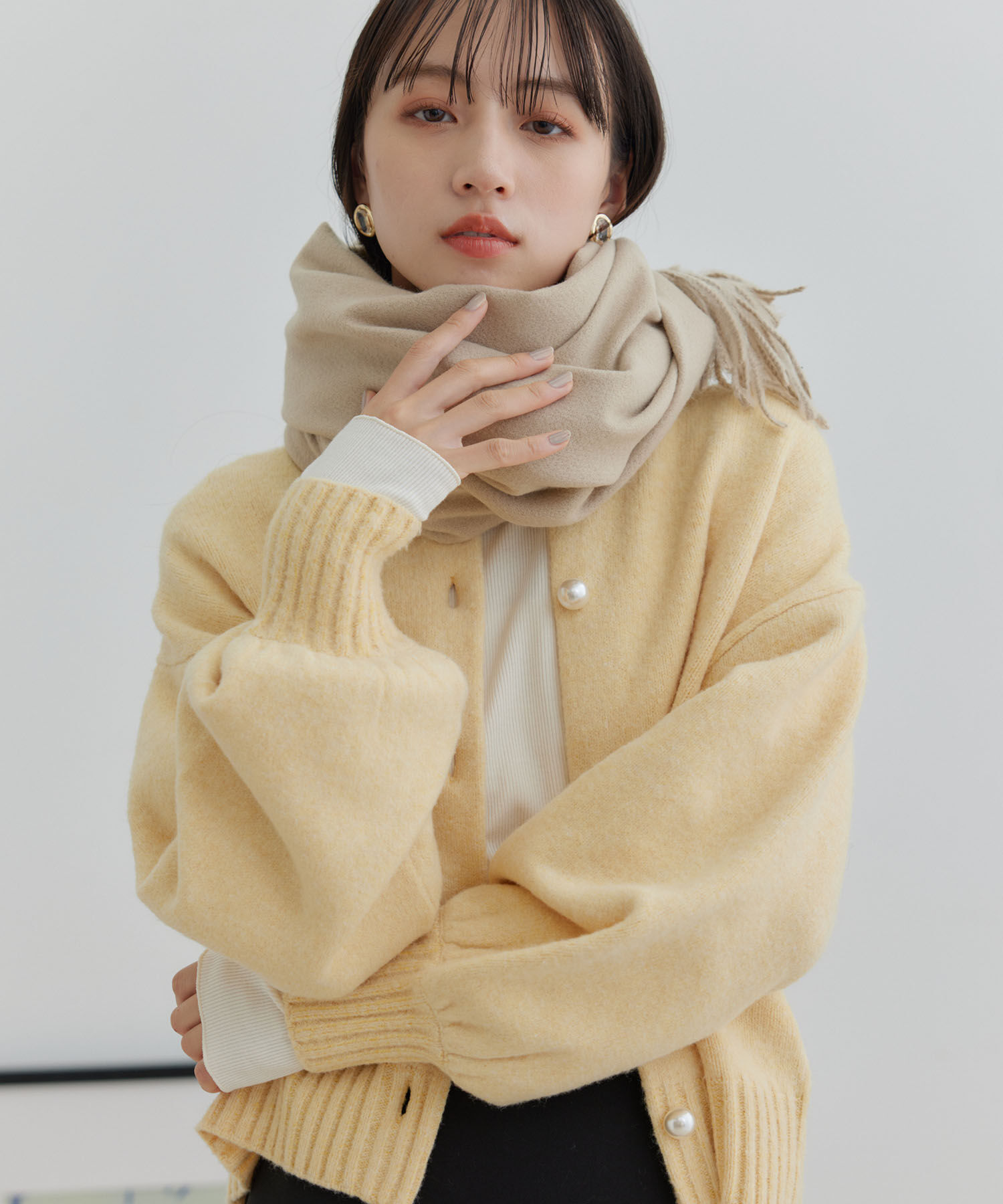 VIS「【リサイクルポリ】なめらかタッチ無地マフラー」|マフラー|