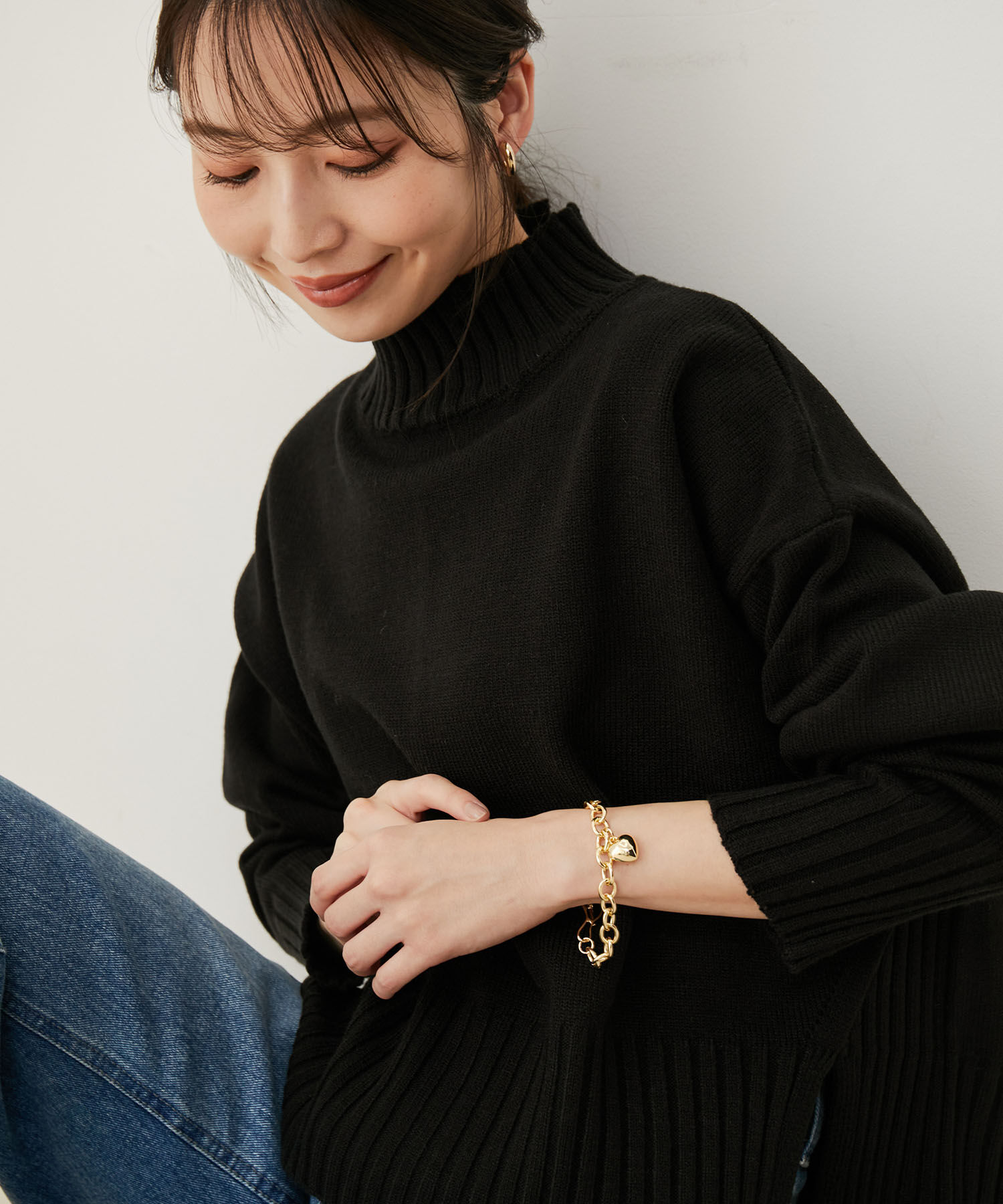 VIS「ハートモチーフチェーンブレスレット」|ブレスレット・バングル|