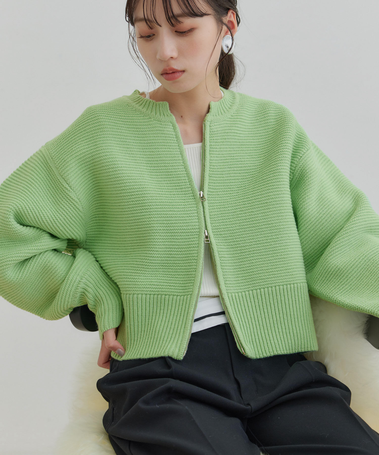 VIS「Wジップニットカーディガン」|カーディガン|