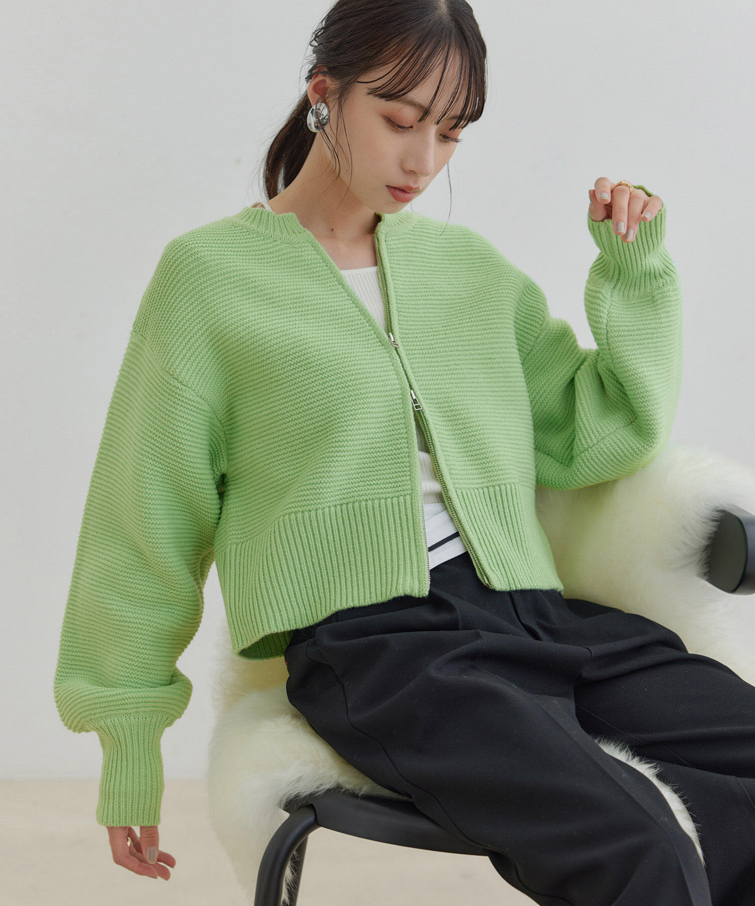 VIS「Wジップニットカーディガン」|カーディガン|