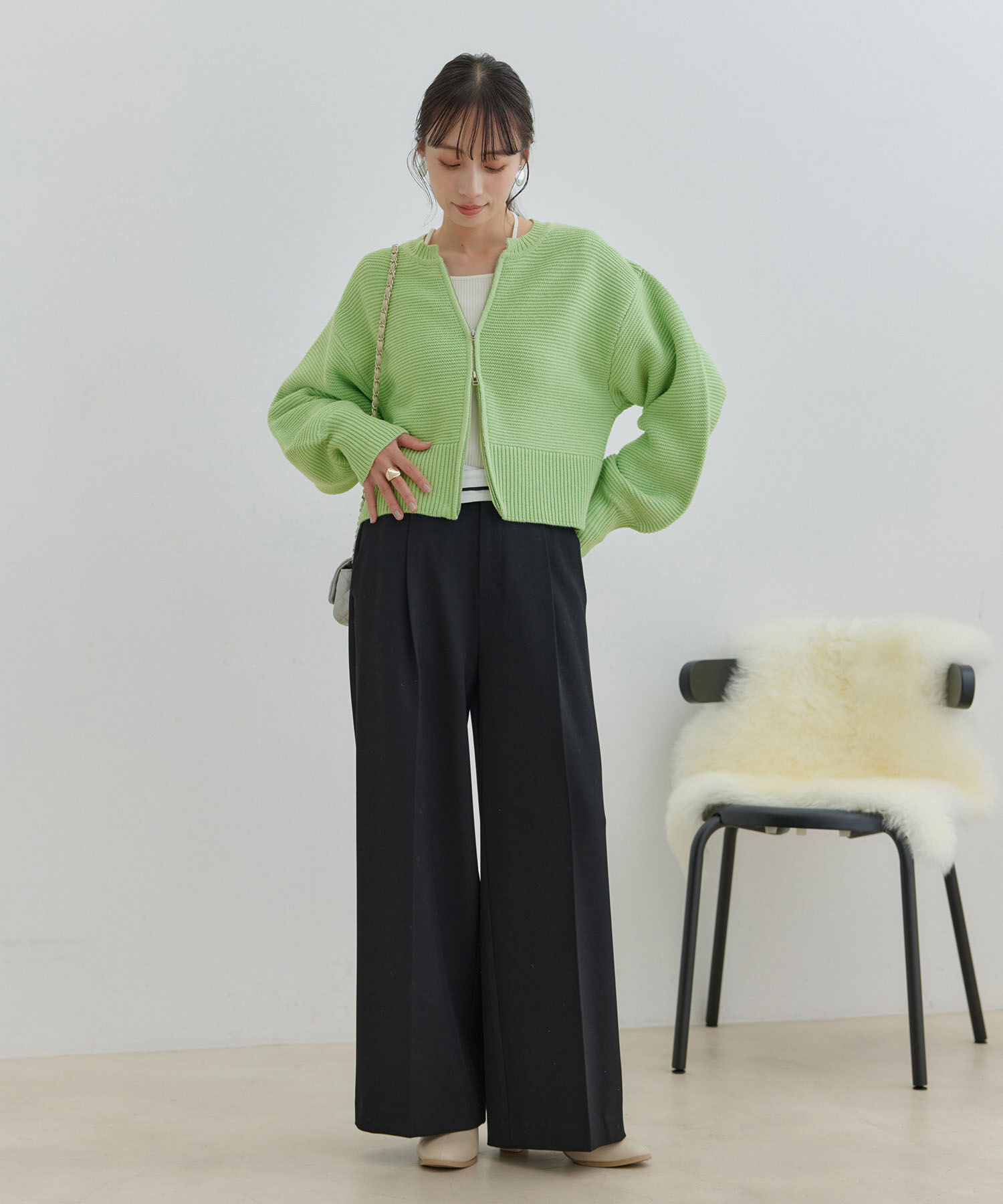 VIS「Wジップニットカーディガン」|カーディガン|