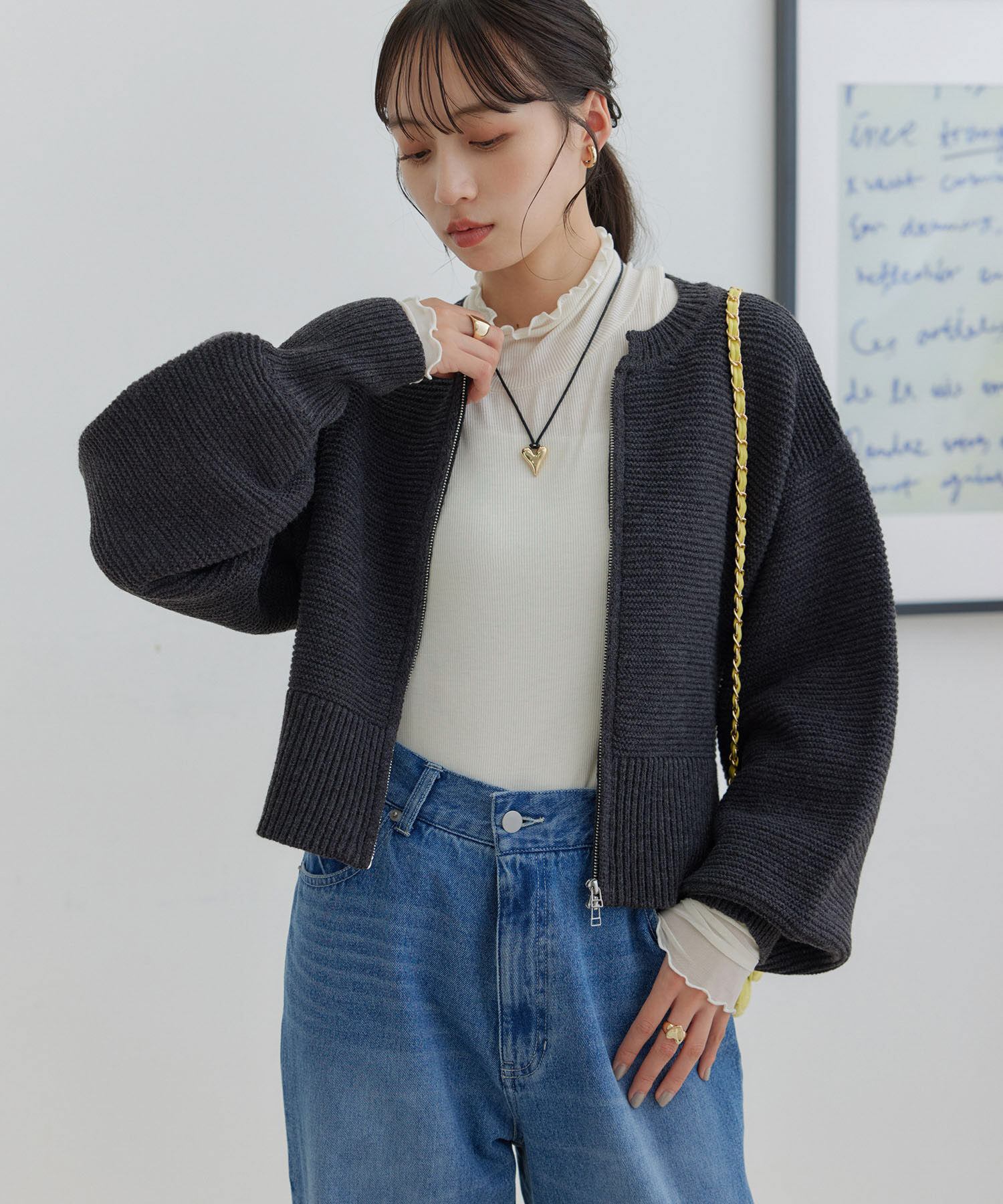 VIS「Wジップニットカーディガン」|カーディガン|