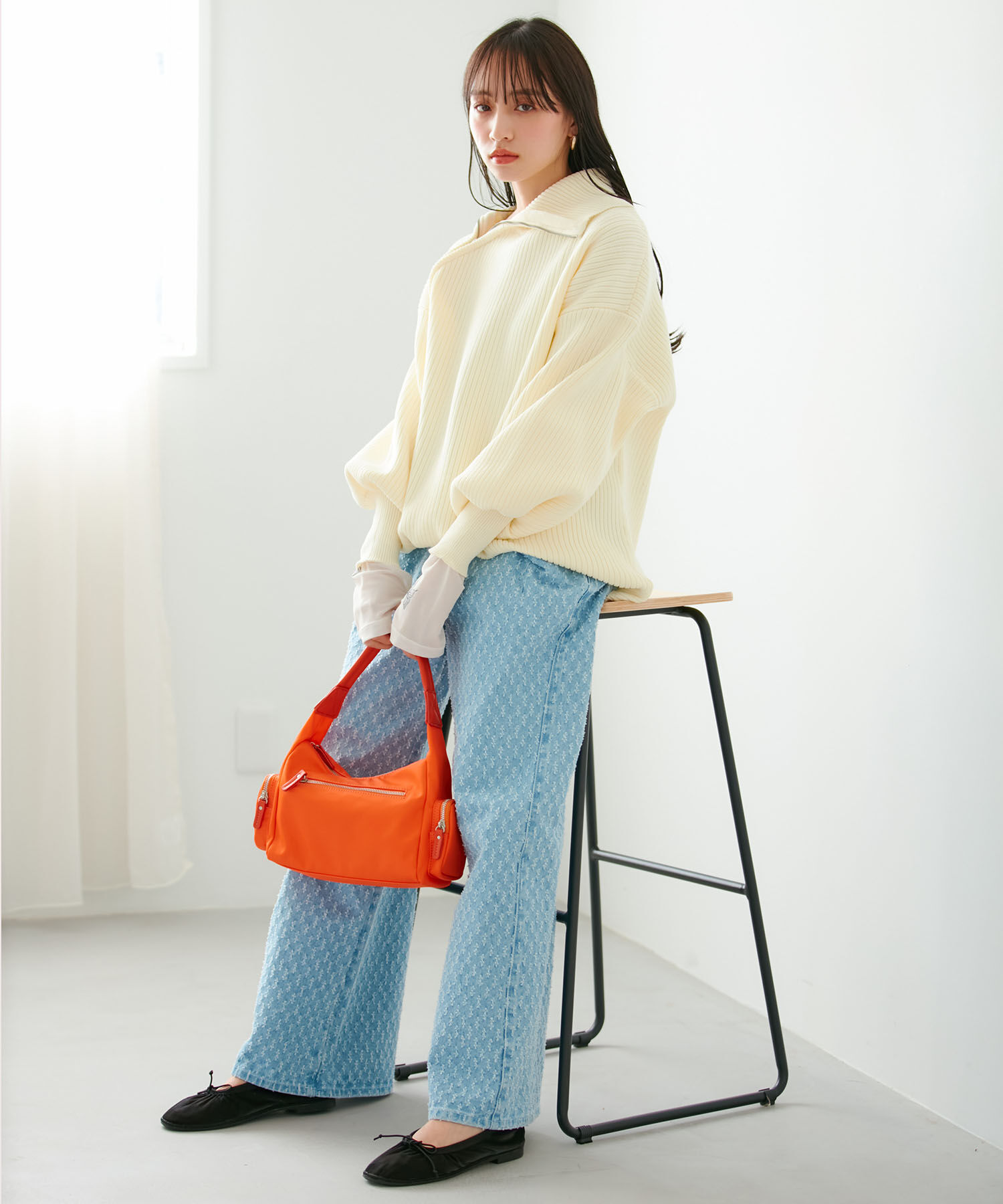 VIS「マシュマロハンドルワンショルダーバッグ」|ハンドバッグ|