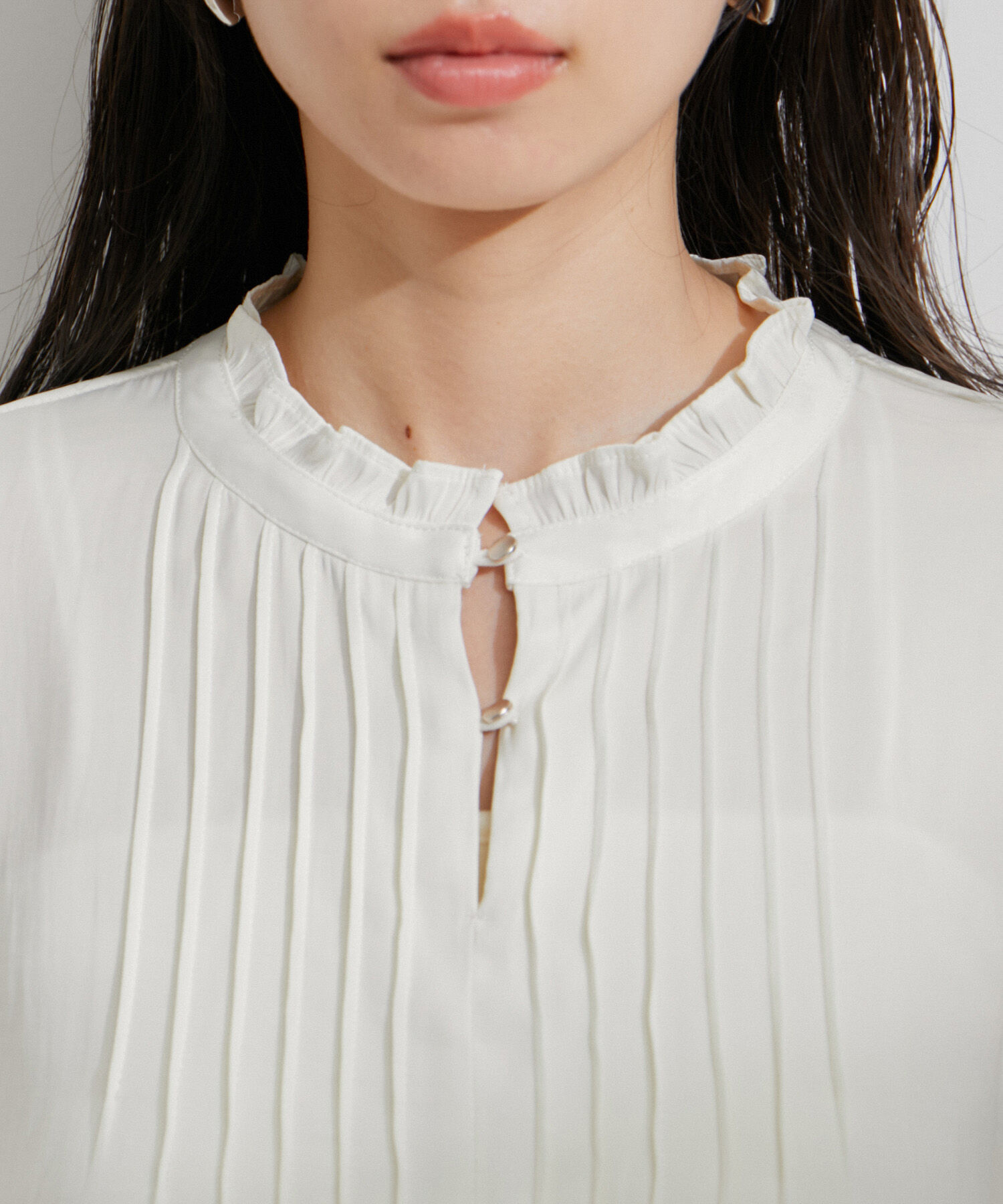 VIS「【前後2WAY】割繊ピンタックブラウス【洗える】」|シャツ・ブラウス|