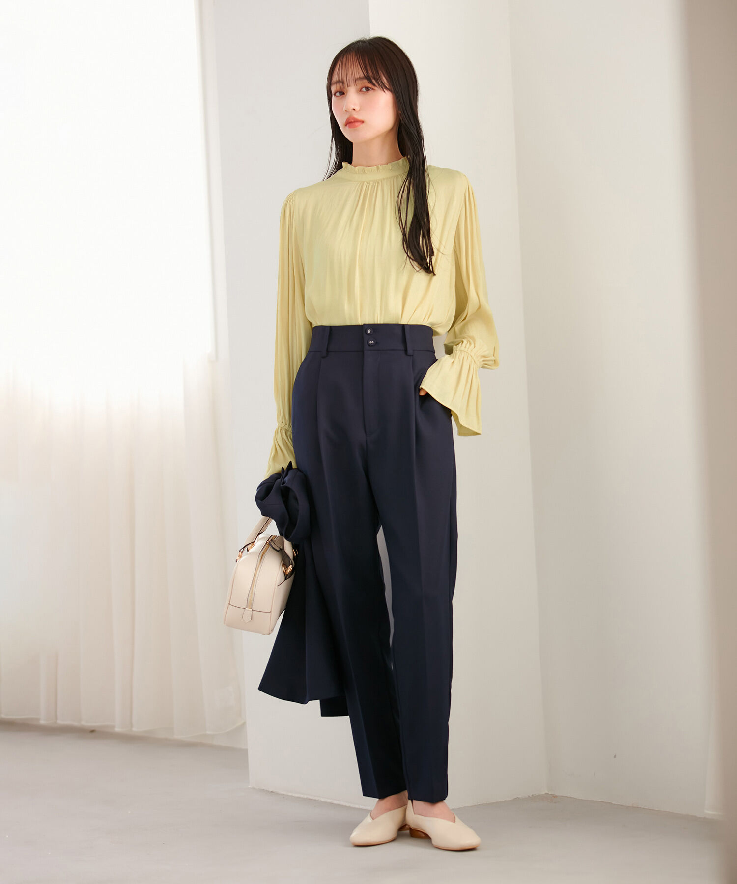 VIS「【前後2WAY】割繊ピンタックブラウス【洗える】」|シャツ・ブラウス|