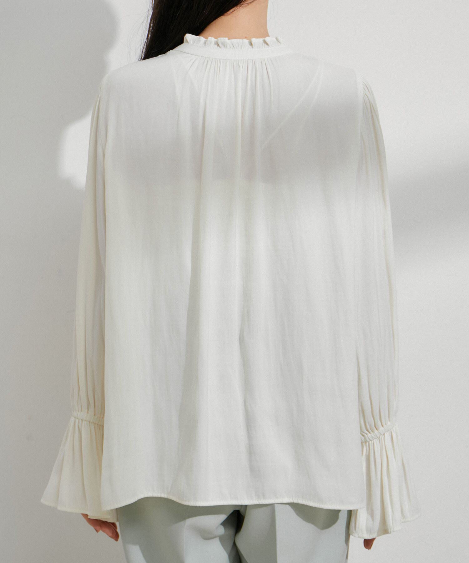 VIS「【前後2WAY】割繊ピンタックブラウス【洗える】」|シャツ・ブラウス|