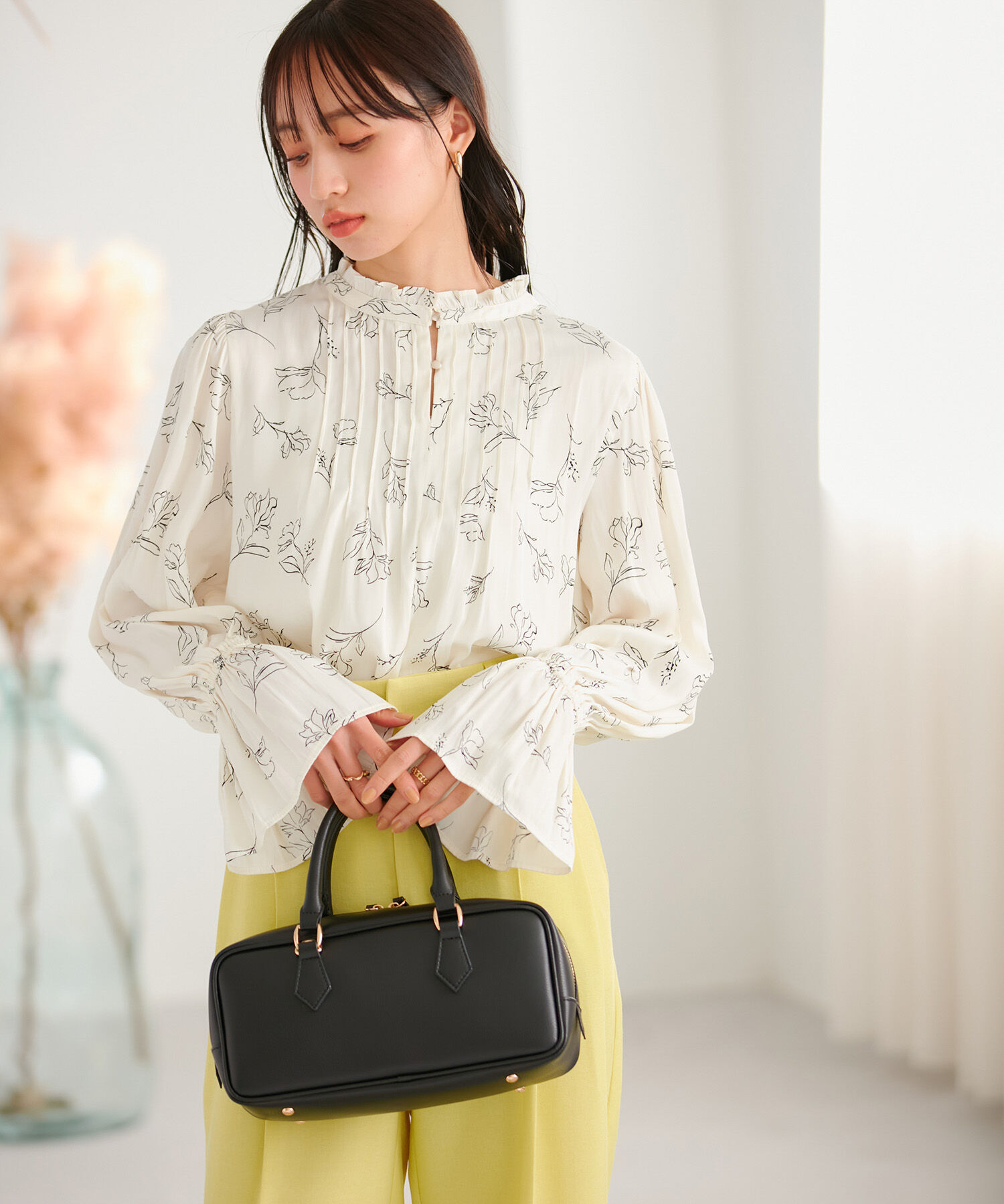 VIS「【前後2WAY】割繊ピンタックブラウス【洗える】」|シャツ・ブラウス|