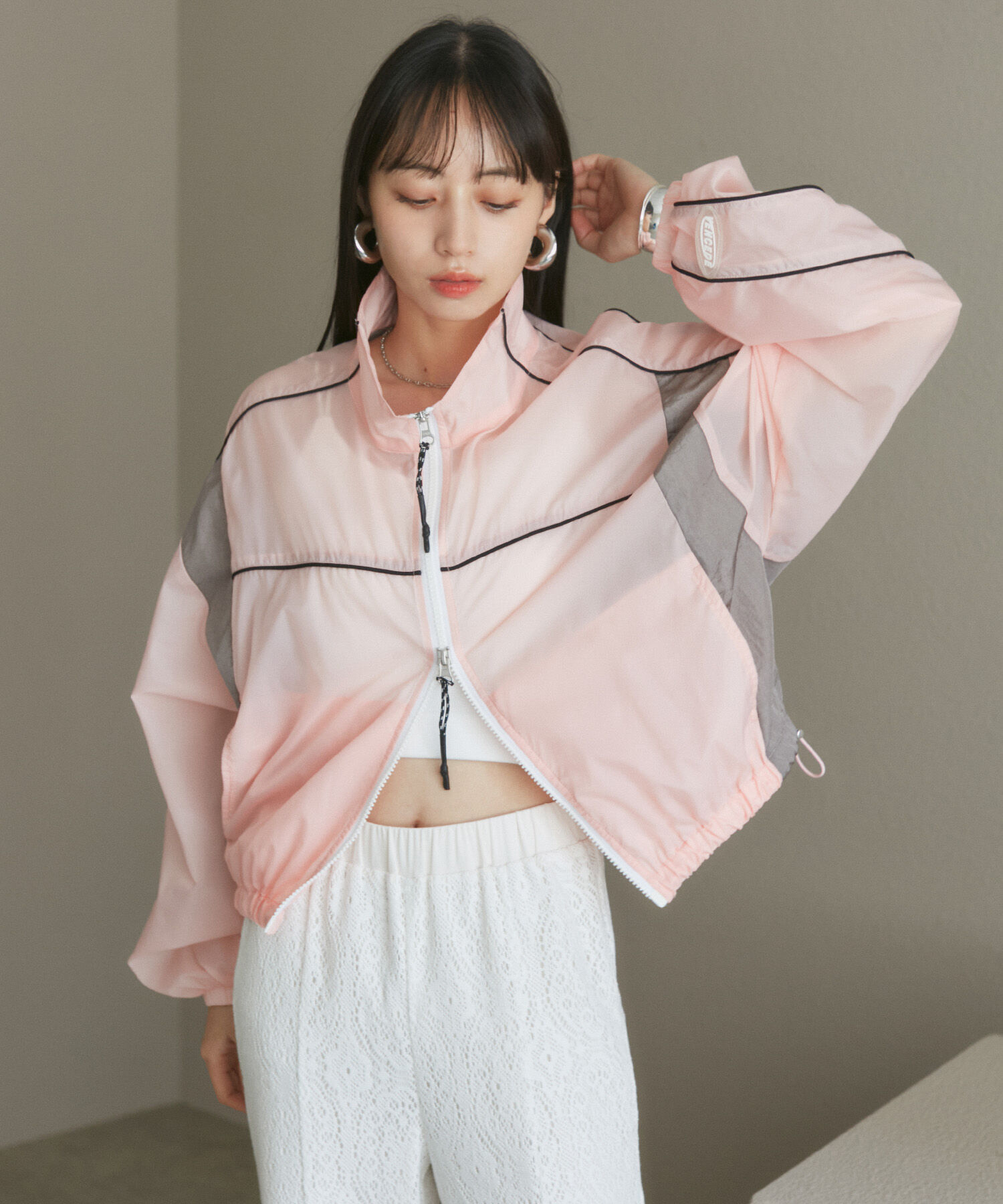 VIS「パイピングダブルジップシアートラックブルゾン」|ブルゾン・スタジャン|