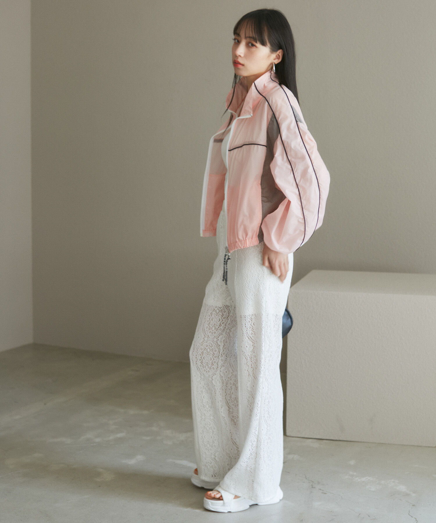 VIS「パイピングダブルジップシアートラックブルゾン」|ブルゾン・スタジャン|