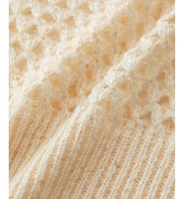 VIS「モヘアライクメッシュスパンコールニットプルオーバー」|ニット・セーター|