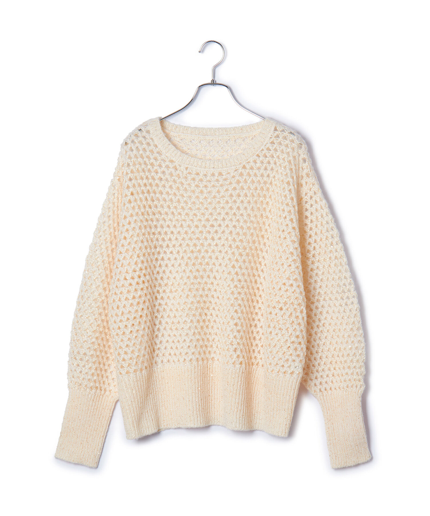 VIS「モヘアライクメッシュスパンコールニットプルオーバー」|ニット・セーター|