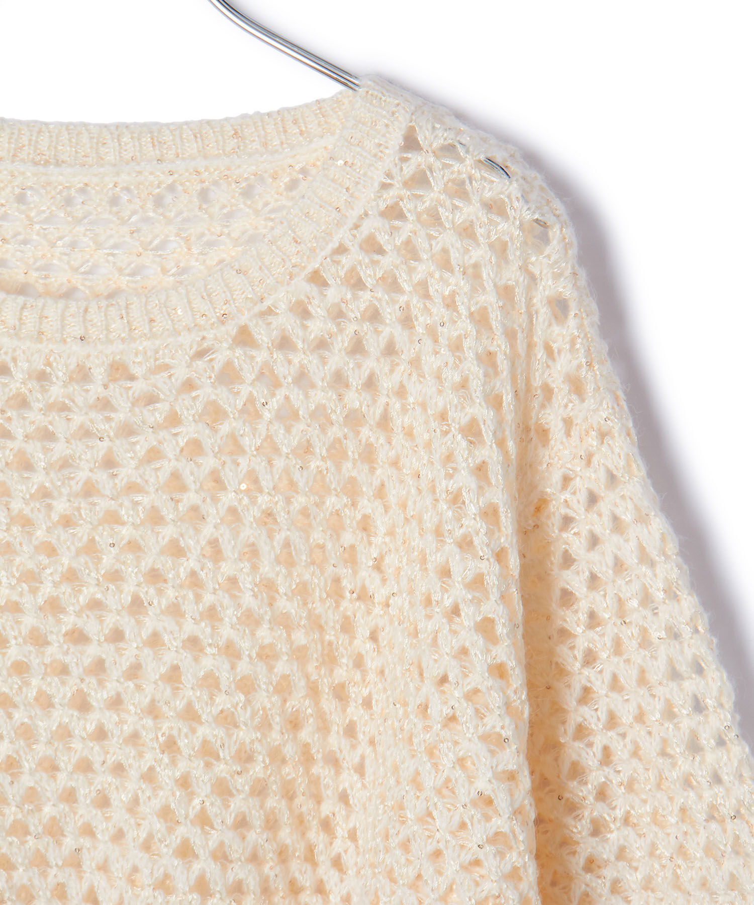 VIS「モヘアライクメッシュスパンコールニットプルオーバー」|ニット・セーター|