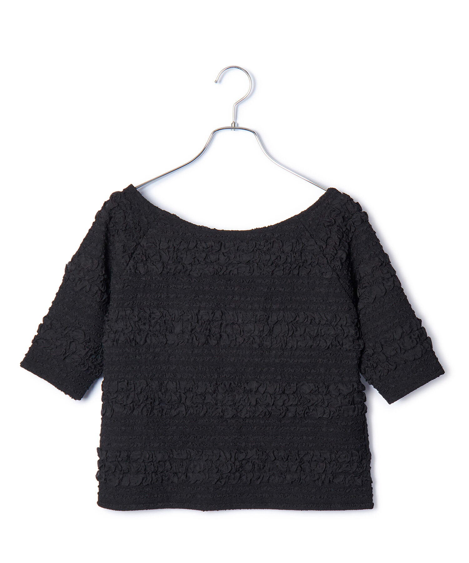 VIS「【洗える】ポコポコジャガードTシャツ」|Tシャツ・カットソー|