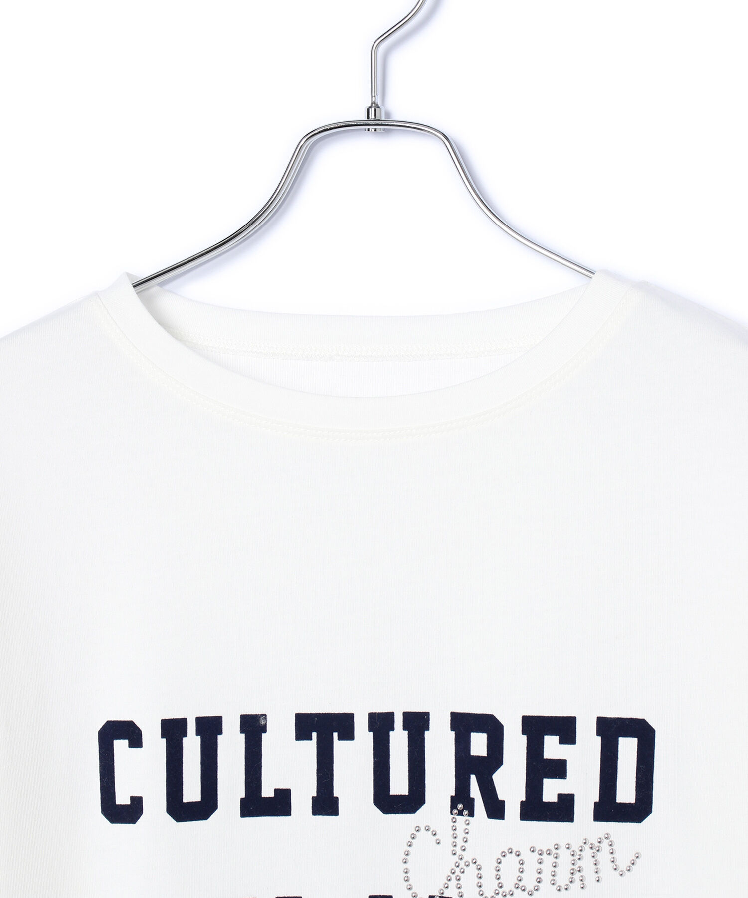 VIS「スタッズ&times;ロゴデザインロングTシャツ」|Tシャツ・カットソー|