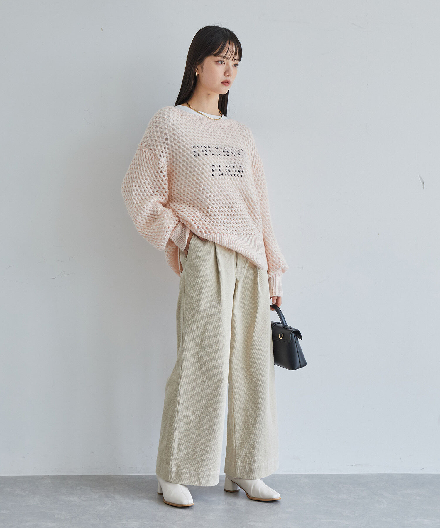 VIS「細コーデュロイワイドパンツ」|スラックス|