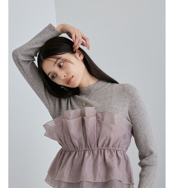 VIS「旬なレイヤードスタイルが叶う！ビスチェドッキングニット/洗える」|ニット・セーター|