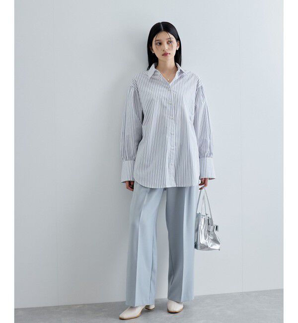 VIS「リボン付きバックシャーリングシャツ」|シャツ・ブラウス|