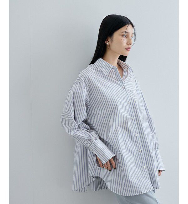 VIS「リボン付きバックシャーリングシャツ」|シャツ・ブラウス|