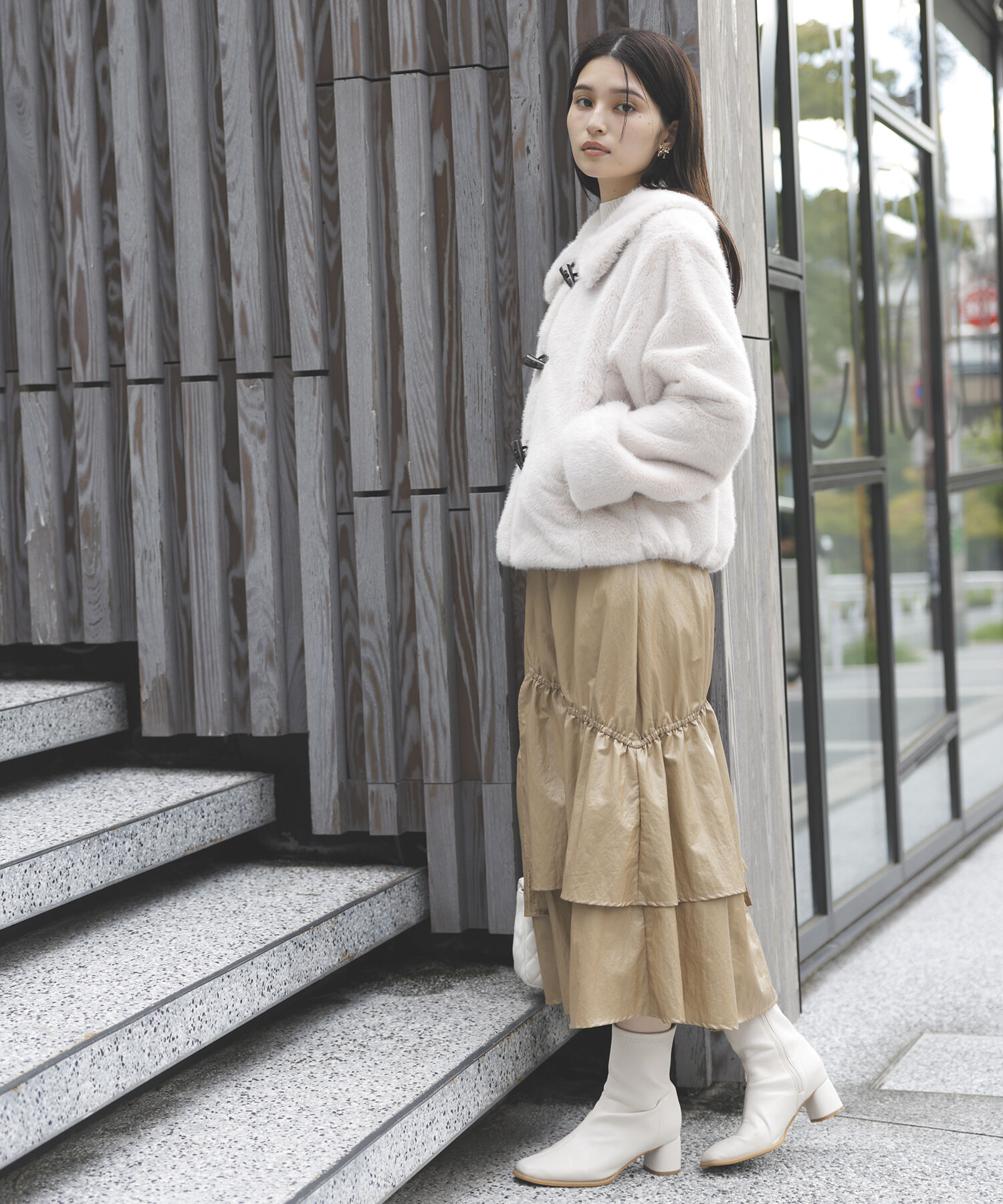 VIS「エコファーダッフルブルゾン」|ダッフルコート|