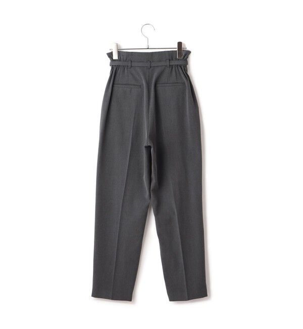 VIS「【美warm】ストレッチベルト付きハイウエストテーパードパンツ【アンチピリング/防シワ/洗える】」|チノ|