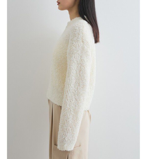 VIS「リボンヤーンジップリブネックカーディガン」|カーディガン|