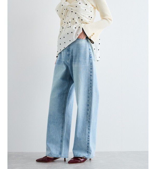 VIS「【洗える】ハイウエストルーズワイドデニム」|デニム|