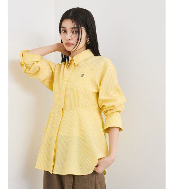 VIS「ペプラムシャツ」|シャツ・ブラウス|イエロー系(81)