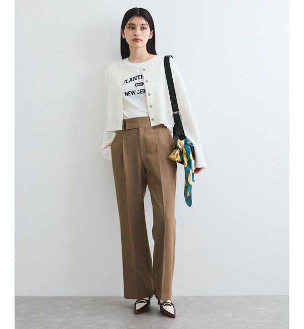 VIS「太ベルトディテールストレートスラックスパンツ」|スラックス|
