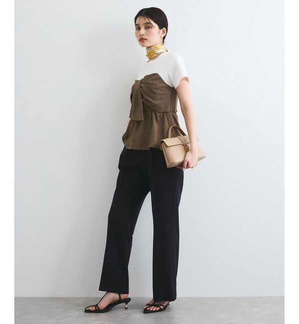VIS「太ベルトディテールストレートスラックスパンツ」|スラックス|