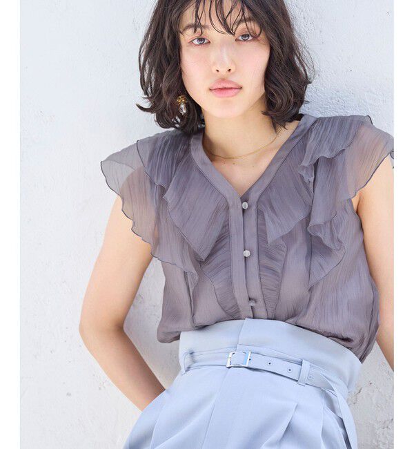 VIS「シアーフリルブラウス」|シャツ・ブラウス|