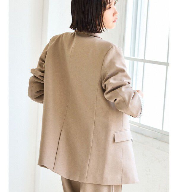 VIS「【美easy】ウーリッシュダブルブレストテーラードジャケット【セットアップ対応/洗える】」|テーラードジャケット|