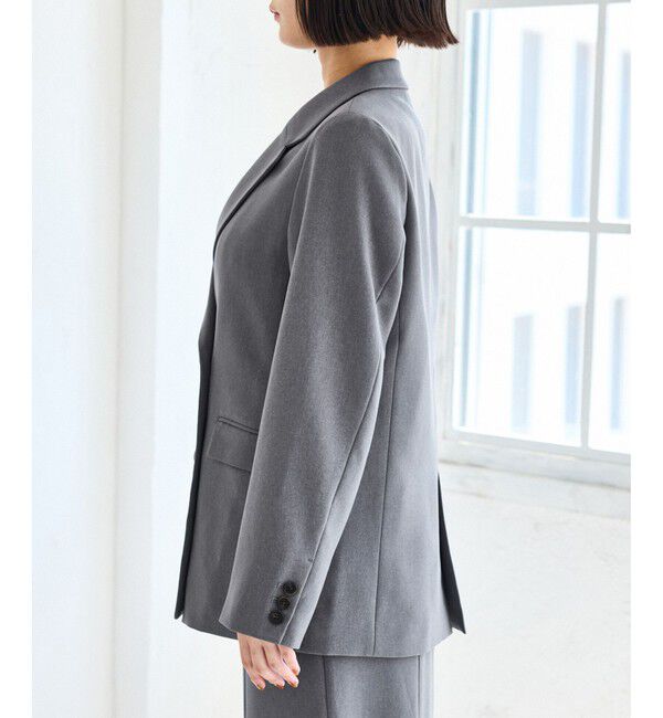 VIS「【美easy】ウーリッシュダブルブレストテーラードジャケット【セットアップ対応/洗える】」|テーラードジャケット|