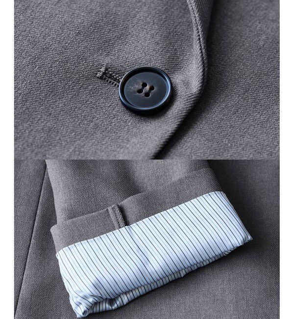 VIS「【美easy】ウーリッシュダブルブレストテーラードジャケット【セットアップ対応/洗える】」|テーラードジャケット|