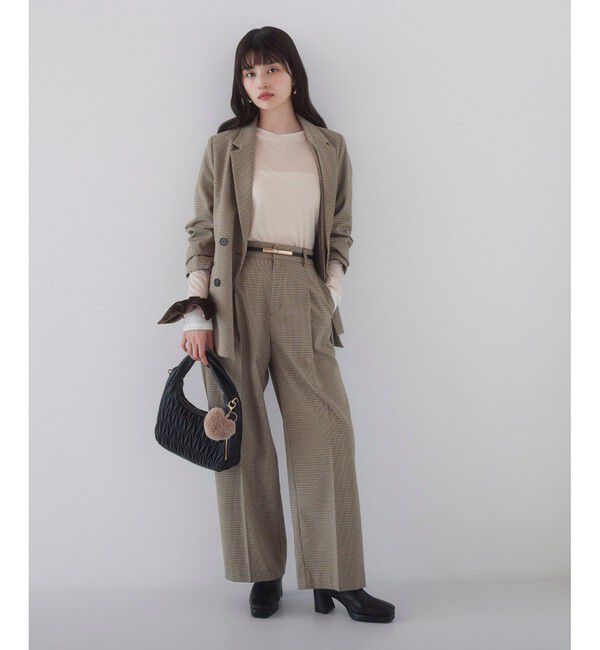 VIS「【美easy】ウーリッシュダブルブレストテーラードジャケット【セットアップ対応/洗える】」|テーラードジャケット|