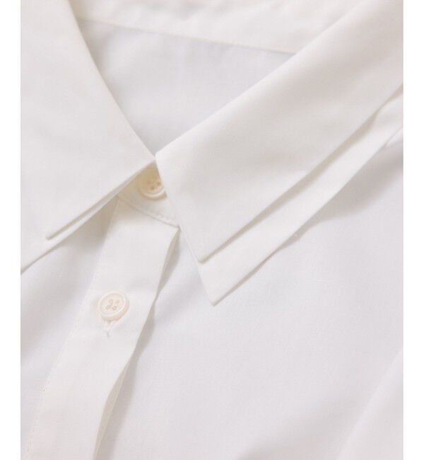 VIS「無地＆ストライプダブルカラーウエスト切り替えシャツ」|シャツ・ブラウス|