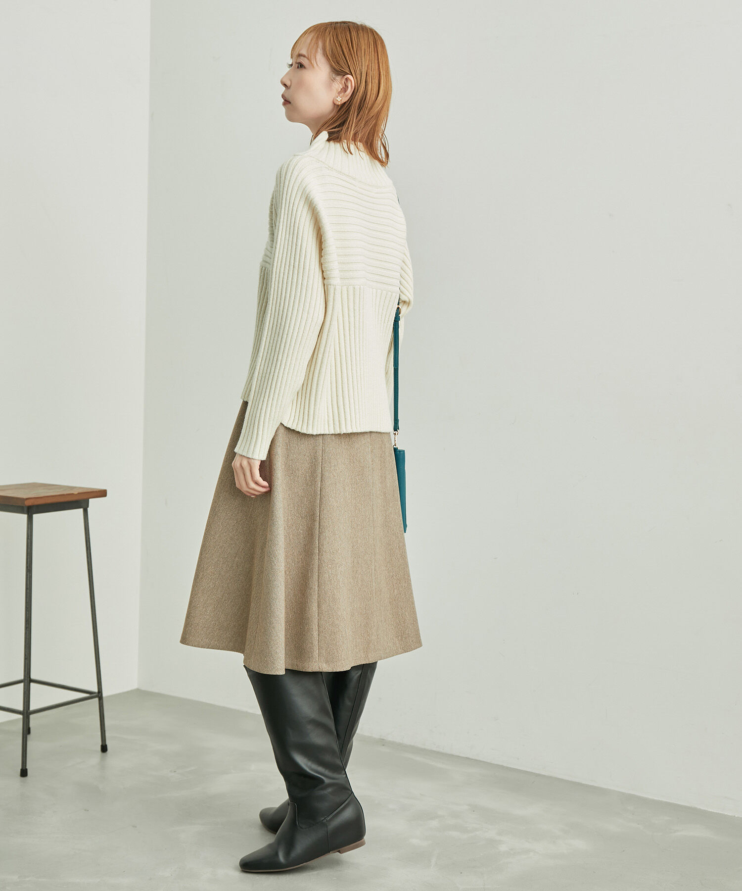 Rope&rsquo;Picnic「セットアップ対応/スリートーンツイードスカート」|スカート|