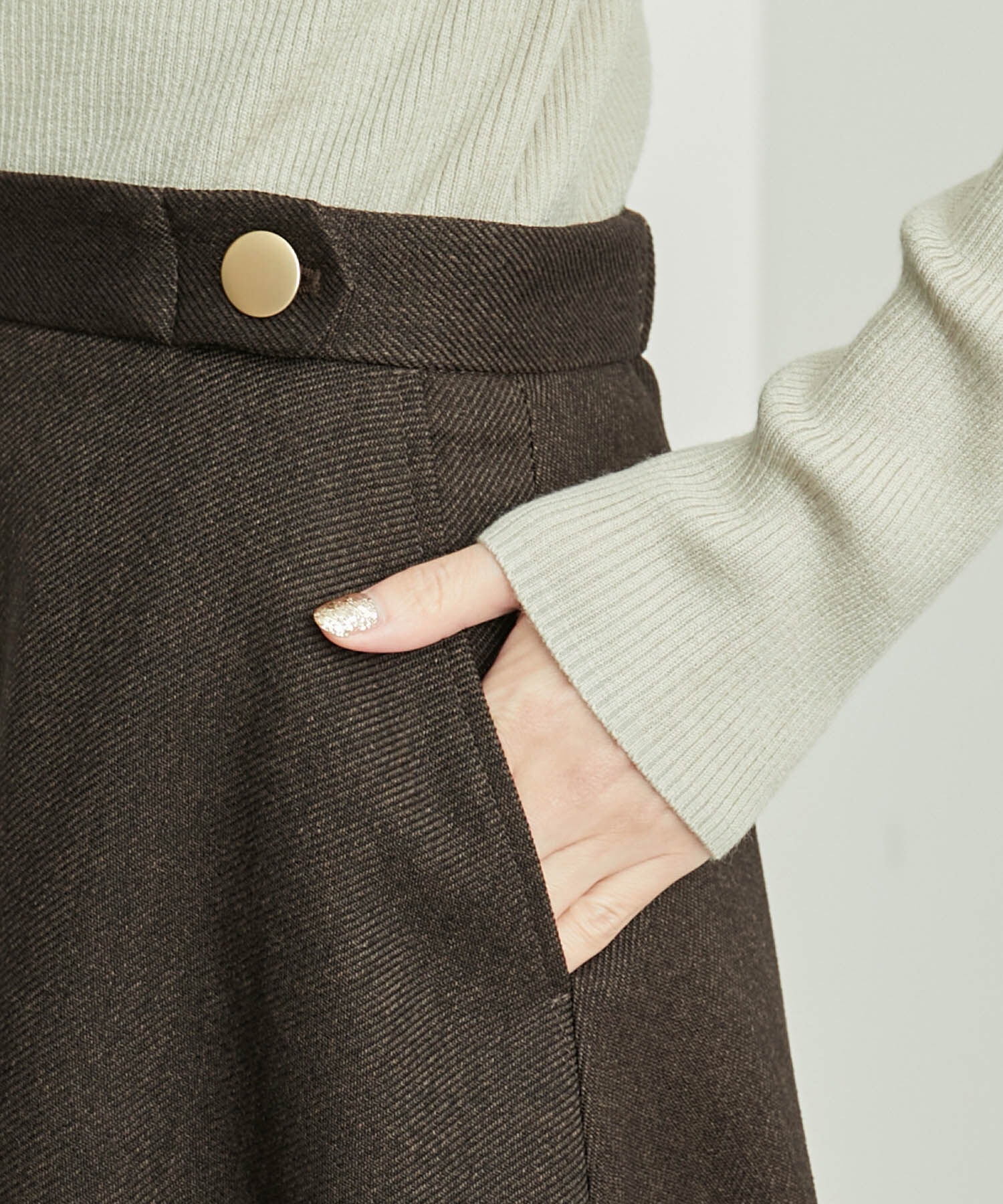 Rope&rsquo;Picnic「セットアップ対応/スリートーンツイードスカート」|スカート|