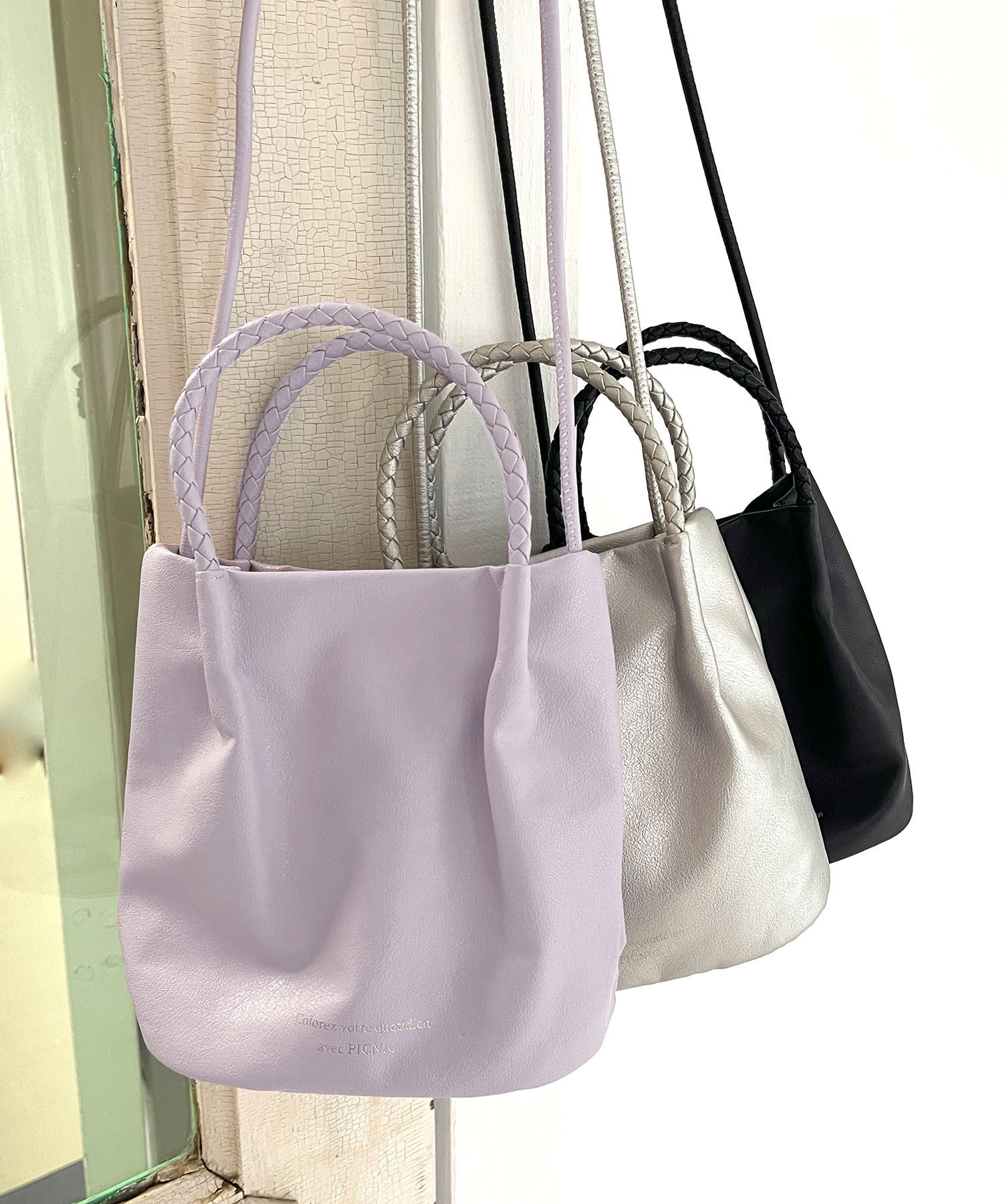 ROPE PICNIC PASSAGE「洗えるメッシュハンドルタックミニショルダーバッグ」|ショルダー・メッセンジャー|ラベンダー(52)